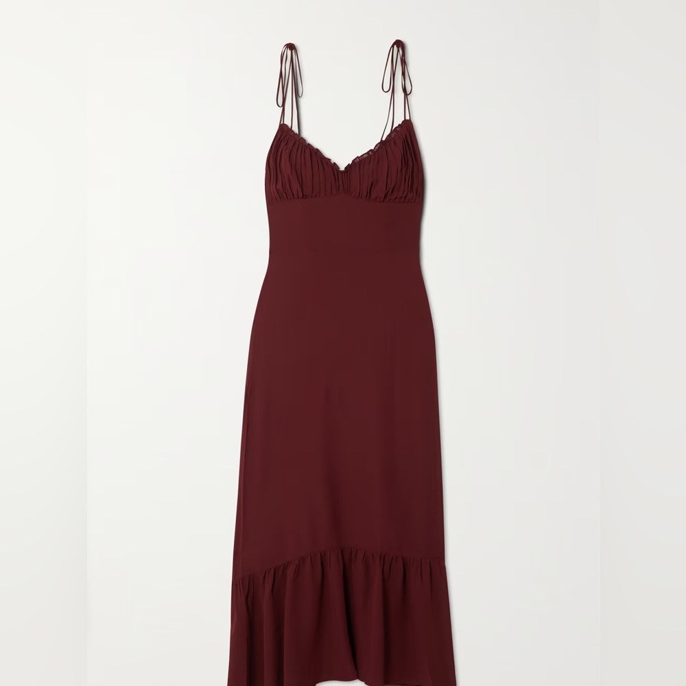Reformation Embry Dress in Plum! Size 10! Brand new with tags! Sold out online!